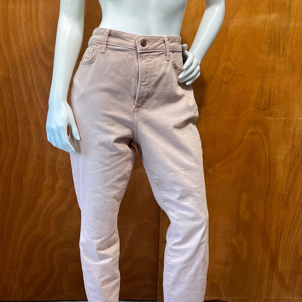 LC Lauren Conrad High Rise Skinny Ankle Jeans Pink Stretch Women Size 16